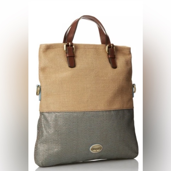 Fossil Explorer Fold-over Crossbody Messenger Tote - Picture 1 of 1